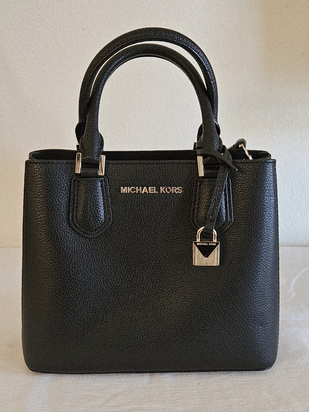 Michael Kors Black Leather Satchel Bag